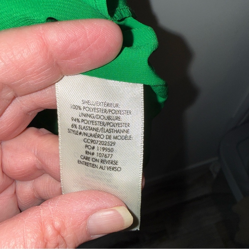 Alice + Olivia Vibrant Green Razor Back Dress - Picture 8 of 11